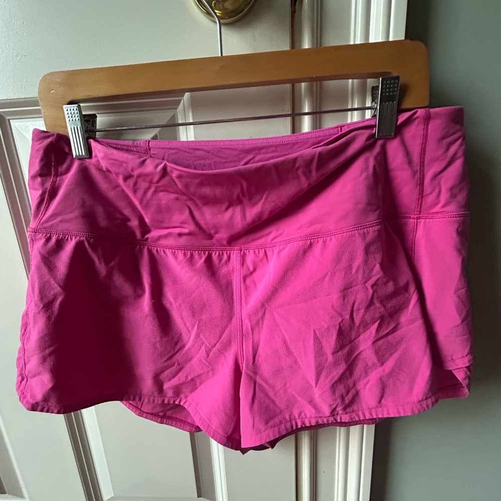 Pink high waisted lululemon shorts